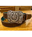 Catchfly Catchfly Women Belt Brown W/Floral Tooled Pattern