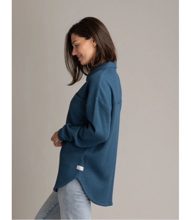 LIV Outdoor Womens Kigo Heavy Waffle Shacket