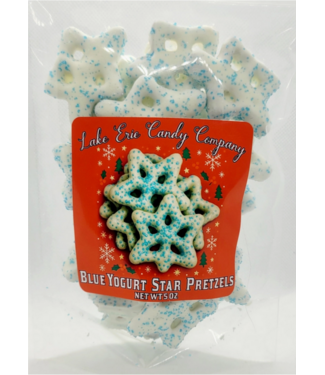 Lake Erie Candy Company Blue Yogurt Star Pretzels