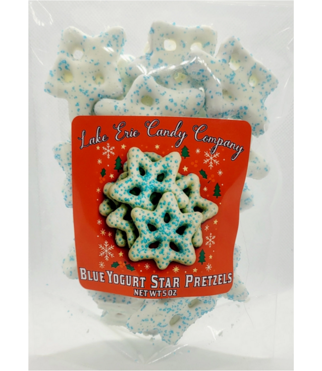 Lake Erie Candy Company Blue Yogurt Star Pretzels