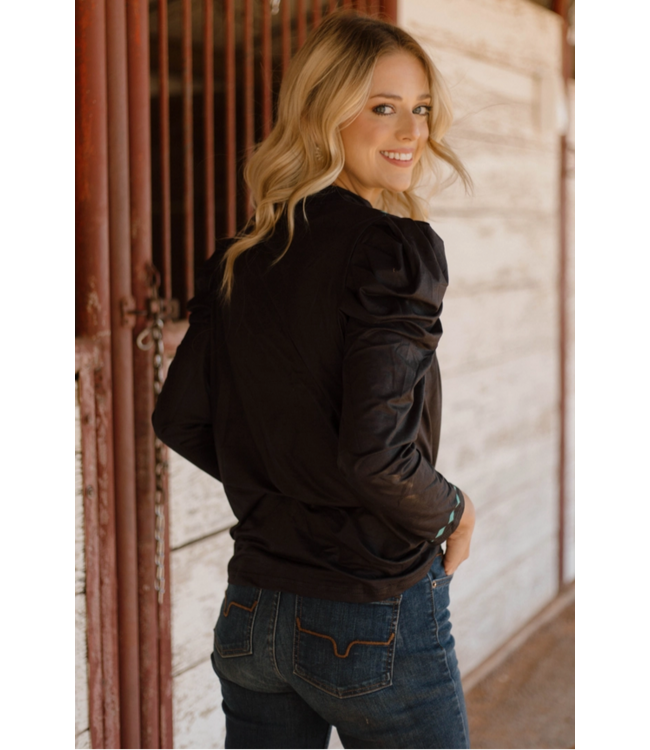 Sterling Kreek Womens Midnight Buckstitch Top