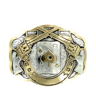 Crumrine Crumrine Double Barrel Ace of Spades Buckle