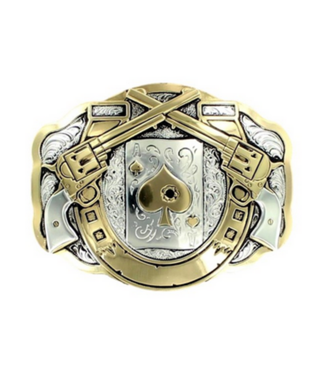 Crumrine Crumrine Double Barrel Ace of Spades Buckle