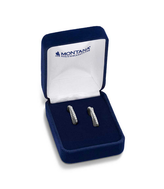 Montana Silversmith Crystal Crossover Hoop Earrings