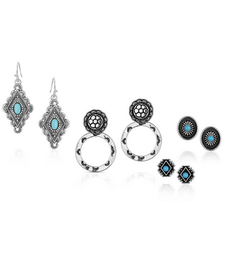 Montana Silversmith Turquoise Earring Set Of 4
