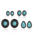 Montana Silversmith Turquoise Studs Earring Set Of 4