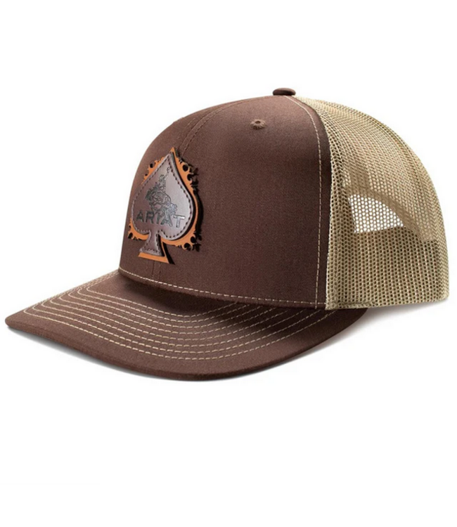 Ariat Ariat Mens Cap Snap Back Spade Patch Brown