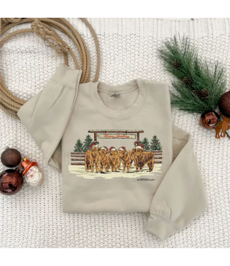 The Fringed Pineapple Merry Christmas Highlands Sweatshirt