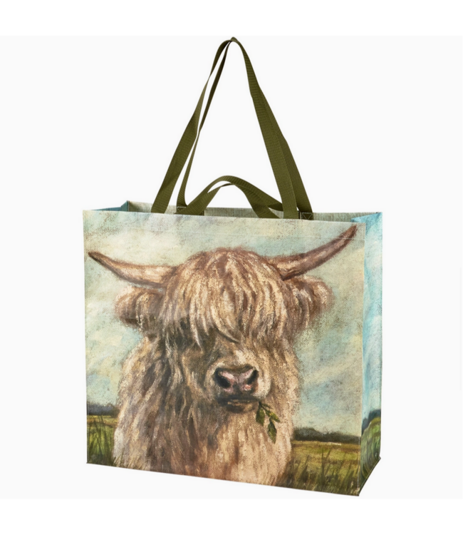 Primitives by Kathy Highland Cows Shopping Tote