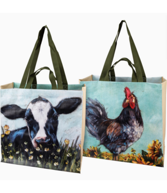 Primitives by Kathy Rooster and Cow Market Tote