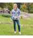 Back in the Saddle Womens Sky Diamond Zip-Front Hoodie