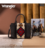 Wrangler Wrangler Tooled Aztec Pattern Print Concealed Carry Tote/Crossbody -Black