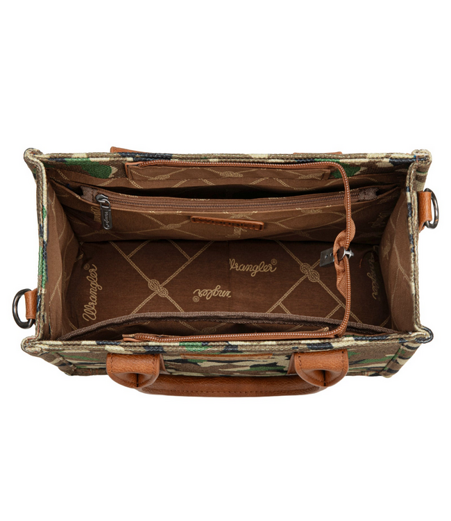 Wrangler Wrangler Camo Print Tote/Crossbody -Green