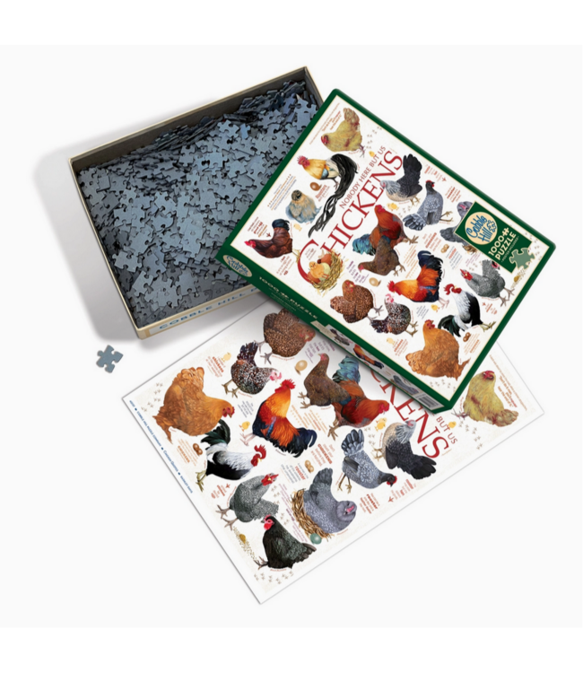 Outset Games and Cobble Hill Puzzles Chicken Quotes 1000pc Puzzle