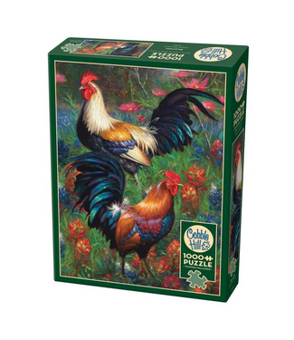 Outset Games and Cobble Hill Puzzles Roosters 1000pc Puzzle