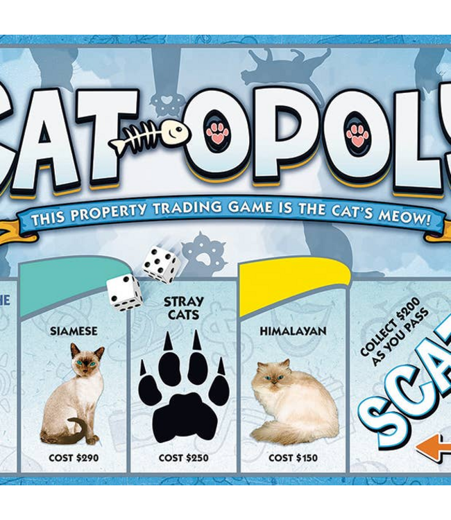 Outset Games and Cobble Hill Puzzles Cat-Opoly Board Game