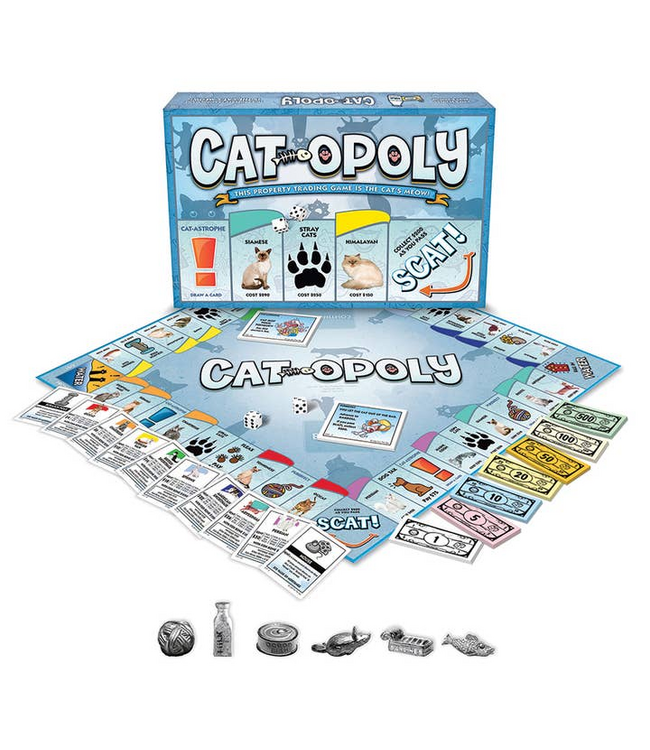 Outset Games and Cobble Hill Puzzles Cat-Opoly Board Game