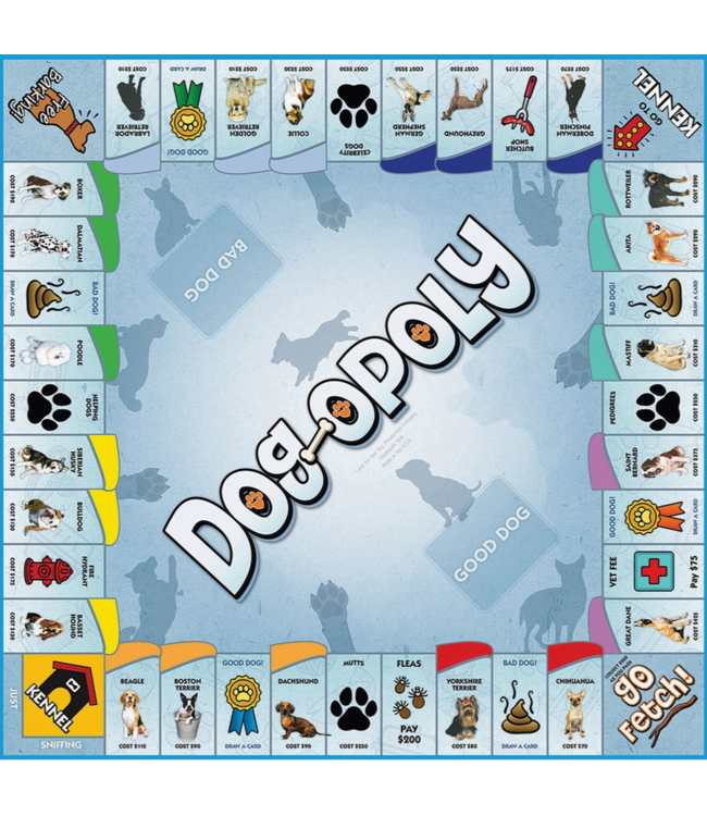 Outset Games and Cobble Hill Puzzles Dog-OpolyBoard Game