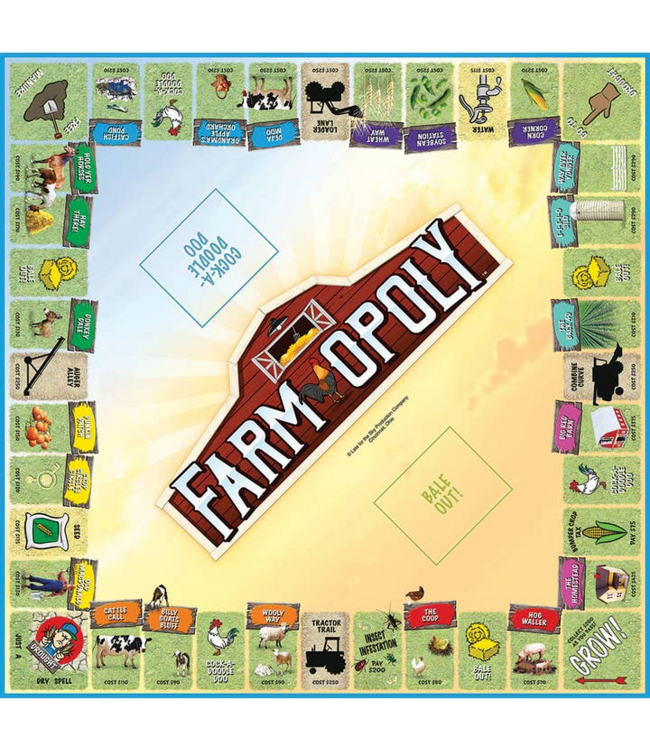 Outset Games and Cobble Hill Puzzles Farm-Opoly Board Game