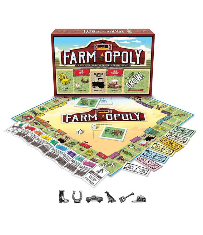 Outset Games and Cobble Hill Puzzles Farm-Opoly Board Game