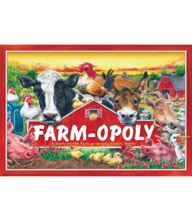 Outset Games and Cobble Hill Puzzles Farm-Opoly Board Game