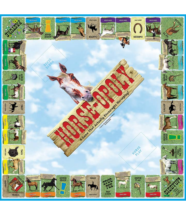 Outset Games and Cobble Hill Puzzles Horse-Opoly Board Game