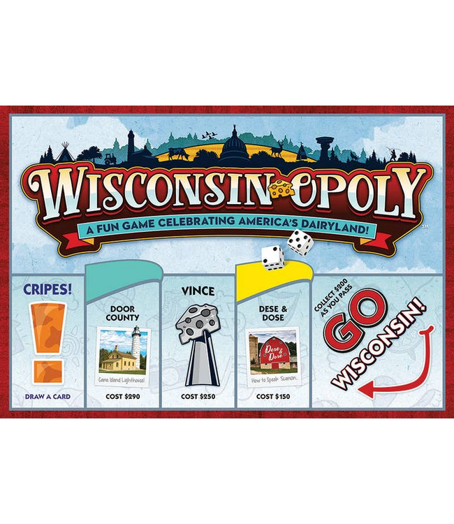 Outset Games and Cobble Hill Puzzles Wisconsin-Opoly (State) Board Game