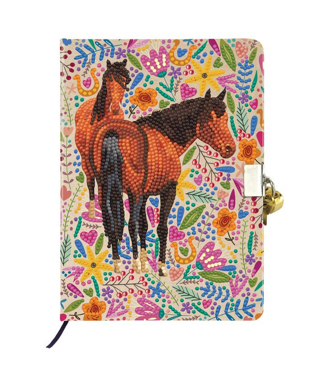 Outset Games and Cobble Hill Puzzles Crystal Art Secret Diary Kit Horse Love