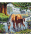 Outset Games and Cobble Hill Puzzles Medium Crystal Art Mounted Kit Fell Ponies