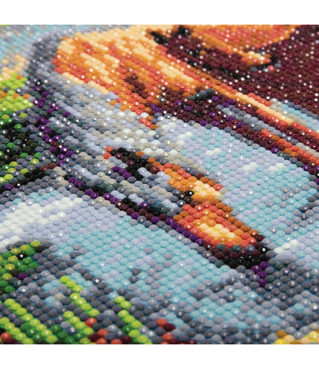 Outset Games and Cobble Hill Puzzles Medium Crystal Art Mounted Kit Fell Ponies