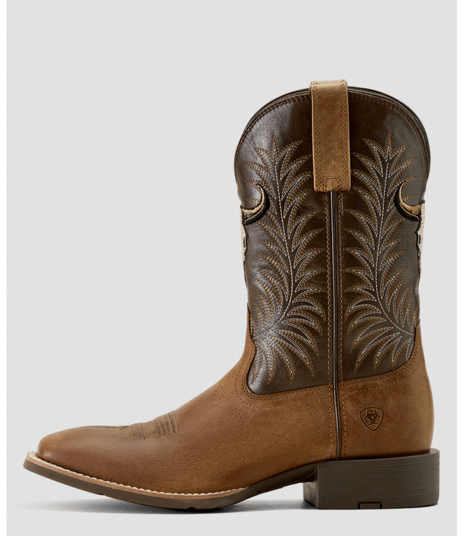 Ariat Mens Sport Steer Skull Wide Square Western Boot