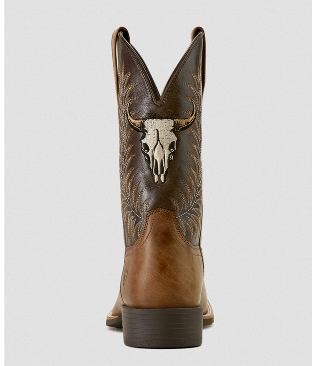 Ariat Mens Sport Steer Skull Wide Square Western Boot