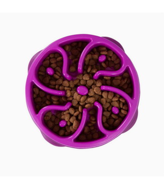 Outward Hound Fun Feeder Slo Bowl Purple Large