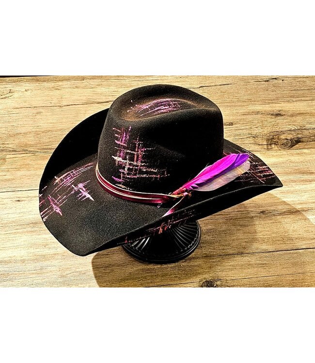 Beyond the Barn Catch Me If Can Custom Felt Hat Sz Small  BTB