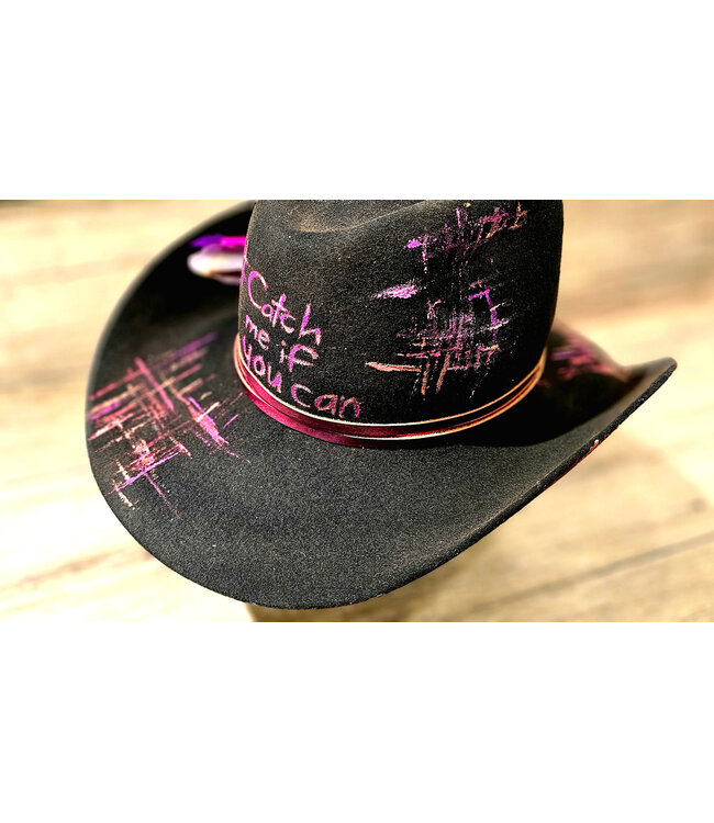 Beyond the Barn Catch Me If Can Custom Felt Hat Sz Small  BTB