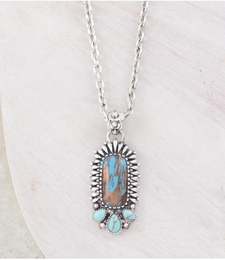 YK Trading Turquoise Pendant Necklace