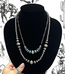 YK Trading Navajo Pearl Bead Layered Necklace Turquoise/Silver