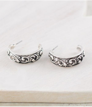 YK Trading Western Hoop Earrings