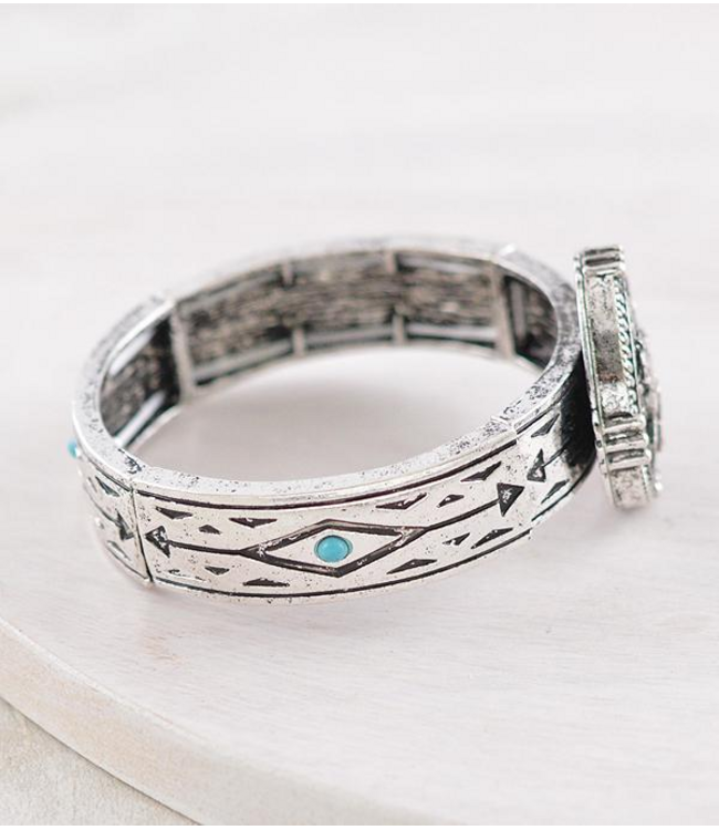 YK Trading Semi Stone Horse Bracelet Turquoise