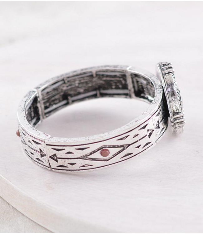 YK Trading Semi Stone Horse Bracelet Brown