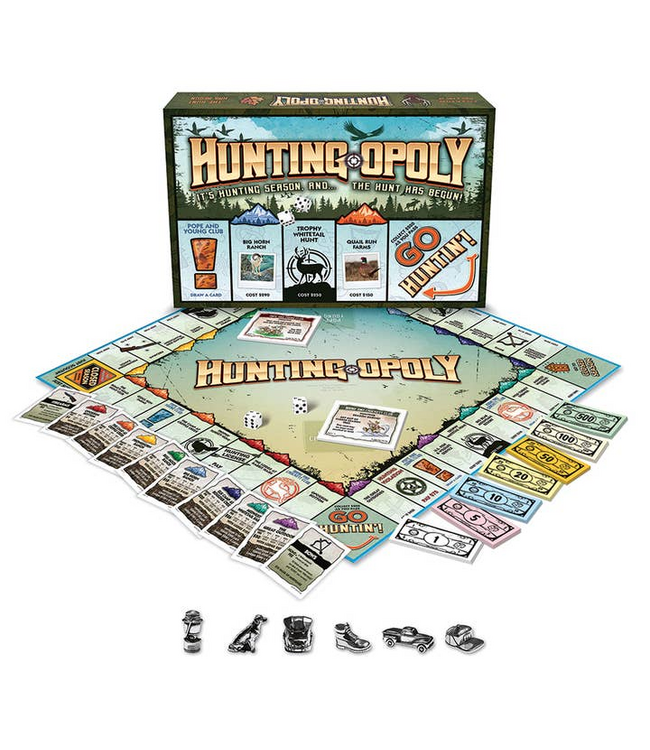 Outset Games and Cobble Hill Puzzles Hunting-Opoly (New Design) Board Game