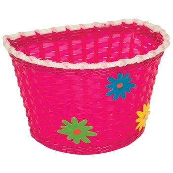 Pacific Kids Bitz Kiddies Basket Pink with Green, Blue and Yellow Flowers