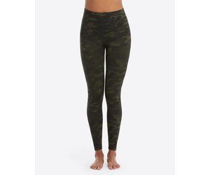 Spanx Size M Look At Me Now Seamless Leggings Green Camo FL3515