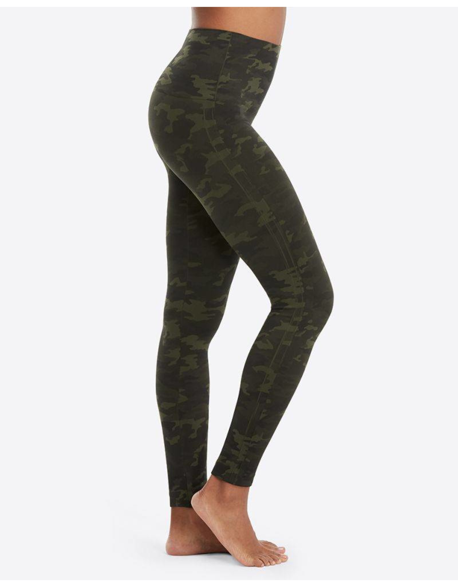 Spanx Look At Me Now Leggings Green Camo