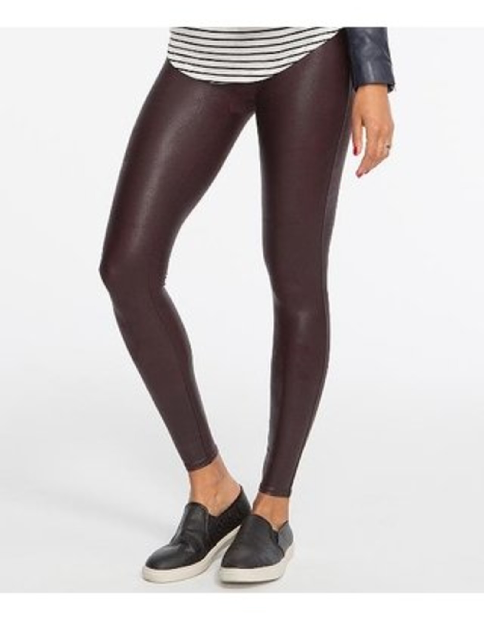 wine leather pants