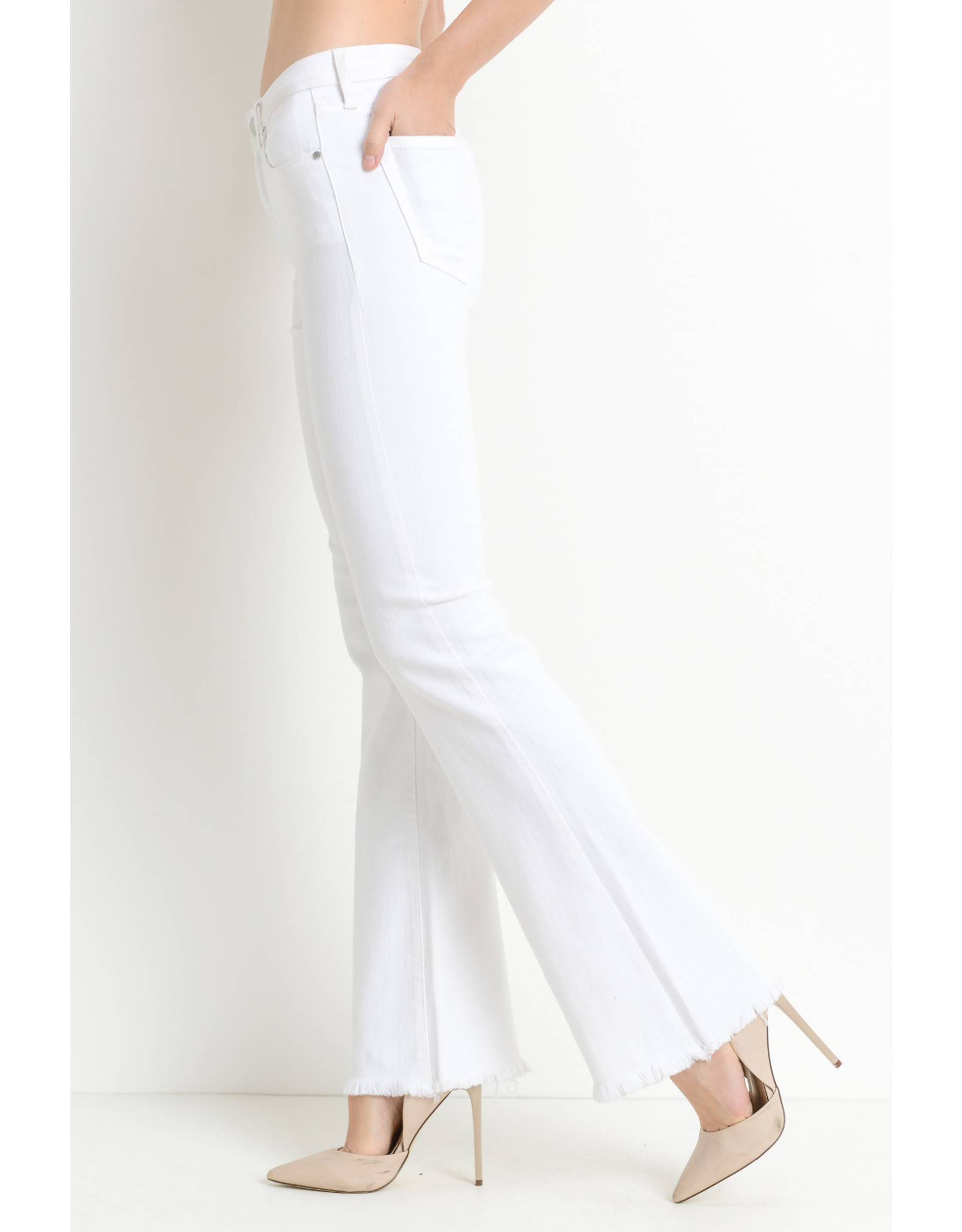 just black white frayed jeans