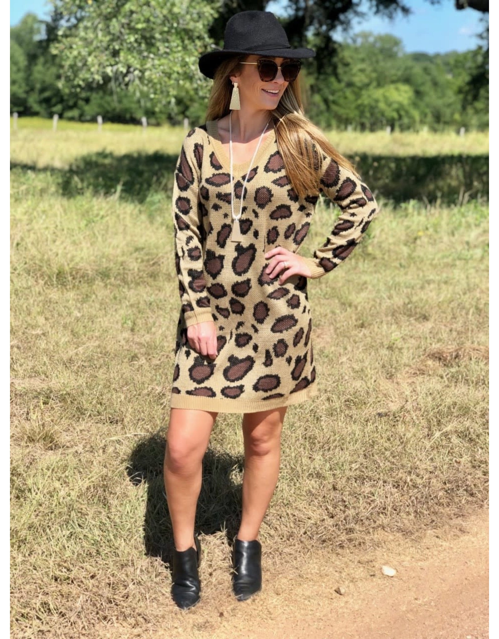 leopard sweater dress