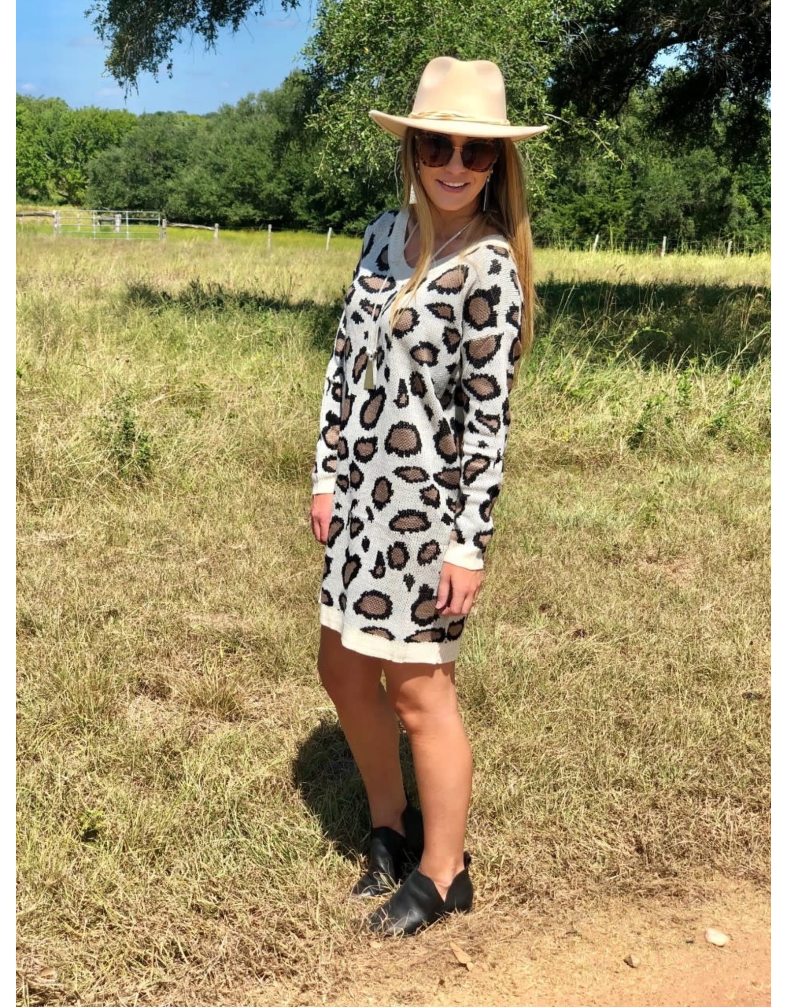 leopard sweater dress