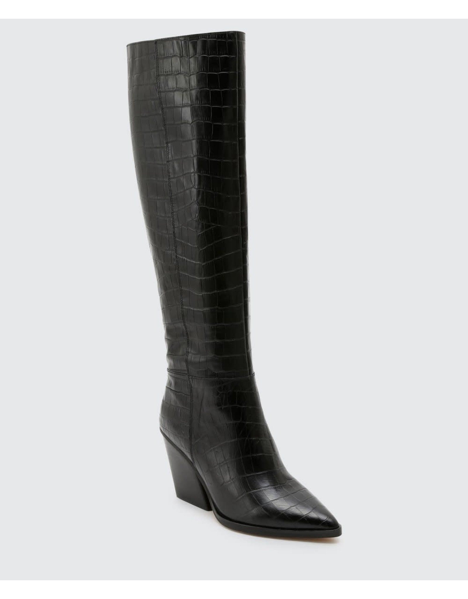 black croc boots