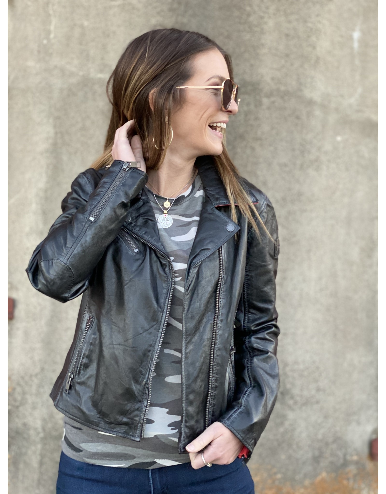 black leather jacket vintage